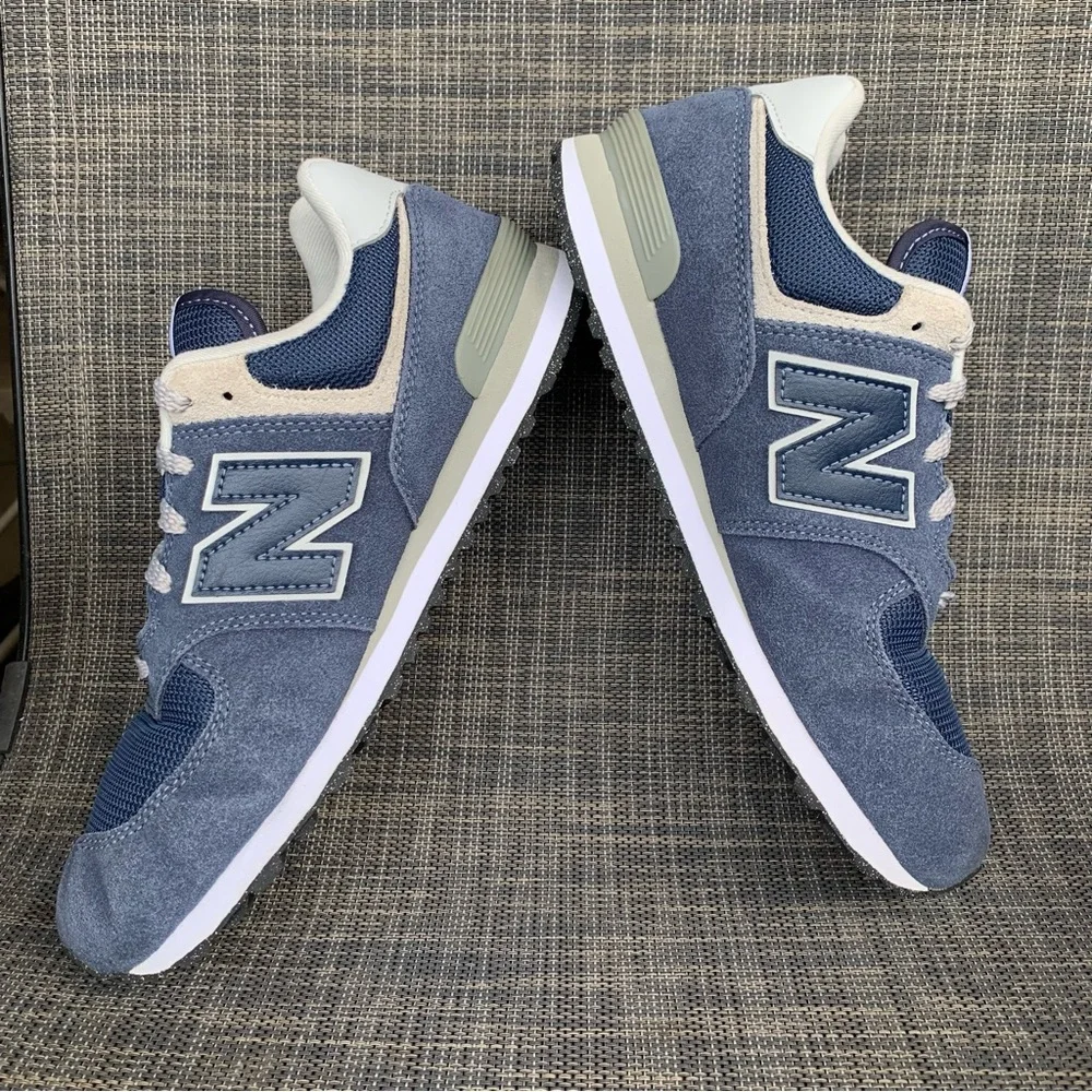New Balance Kids Sneakers in Blue and Cream